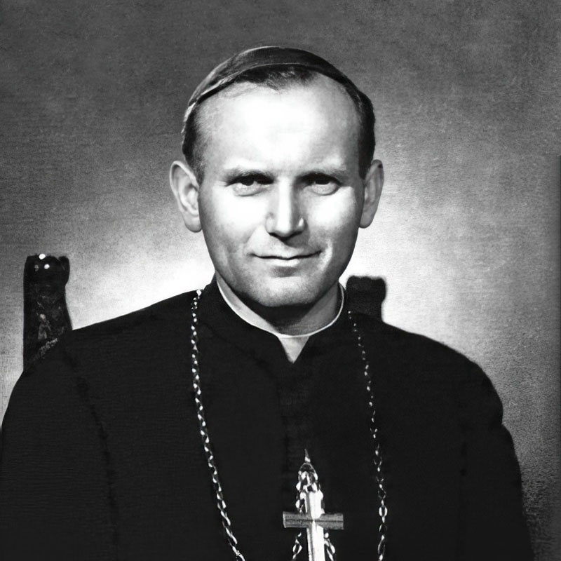 Der junge Priester der Kirche im Dorf Wadowice, Vater Karol WojtylaFoto: 1944